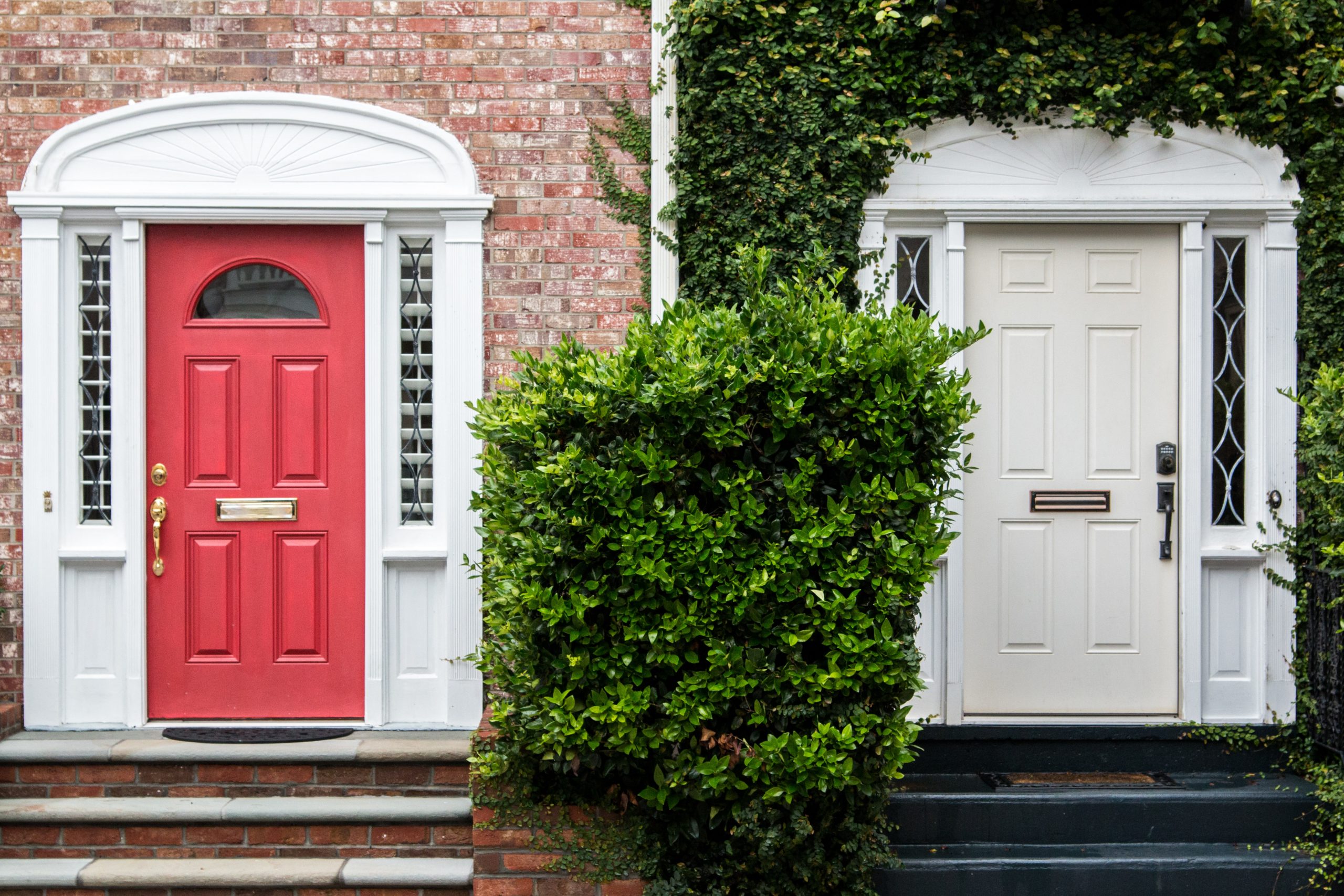 colorful bright front door